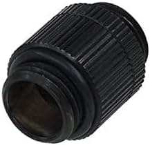 Alphacool 17033 HF Double Nipple G1/4'' Outer Thread to G1/4'' Outer Thread revolvable - deep Black Water Cooling Fittings