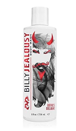 Billy Jealousy Devil's Delight Hydrating Body Wash for Men with Coconut Oil and Shea Butter, Cleanse, Smooth & Soften Skin, Black Pepper/Sandalwood Scent, 8 fl. oz.