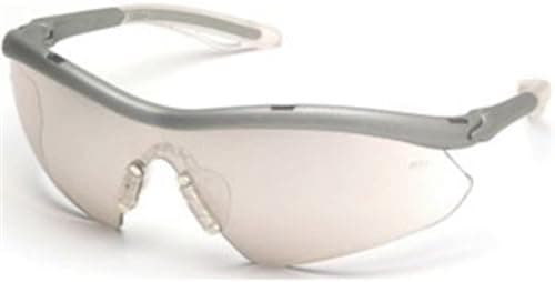 Safety Protective Glasses, Silver Nylon Frame, Indoor Outdoor Polycarbonate Lens
