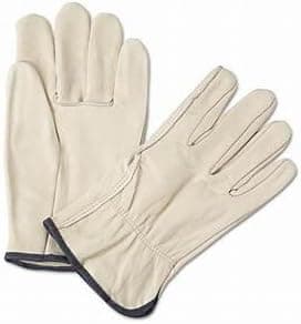 Extra Large Leather Work Gloves 3 pair Durable Cowhide Leather for Construction Industrial and Personal Use. Small to XX Large