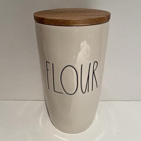Rae Dunn FLOUR Cellar Canister - Ceramic - 8 in tall