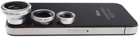 3 in 1 Camera Lens Kit Designed for Apple iPhone 4 iPad (Fish Eye Lens, Wide Angle + Micro Lens)