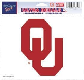 Oklahoma Sooners Removable 5"x6" Car Decal by WinCraft