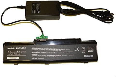 External laptop battery charger for Toshiba PA3382U-1BRS/ PA3382U-1BAS/ PA3384U-1BRS/ PA3384U-1BAS/ S1592ST/ S1691ST/ Satellite A60/ A65 series Rating 14.8V laptop batteries.