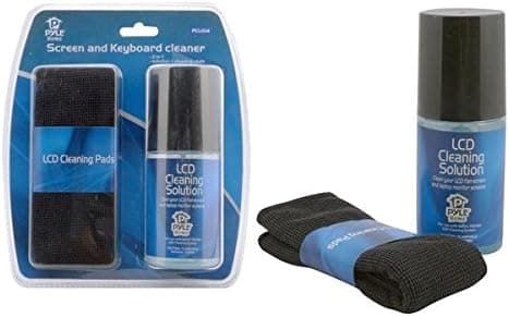 Computer LCD Screen Cleaning Kit - 220ml Cleaner Solution Spray Plus a Cleaning Cloth, Tool Cleans Phone, Keyboard, Laptop Surface, Plasma Flat TV Monitor, Macbook, Kindle, iPad, iPhone - Pyle PCL104