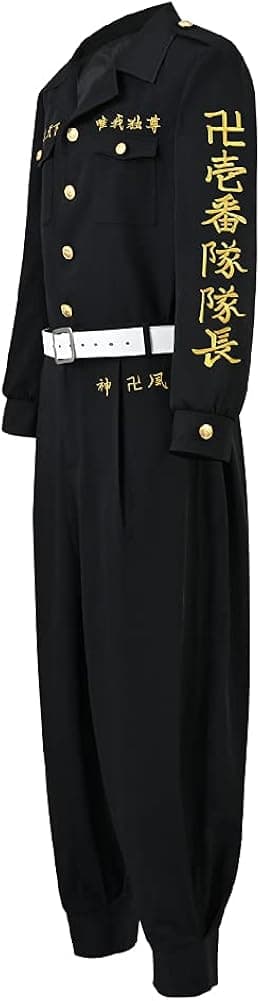Tokyo Revengers Ryuguji Ken Cosplay Costume Doraken Black Uniform Halloween Full Set Suit Outfit Unisex