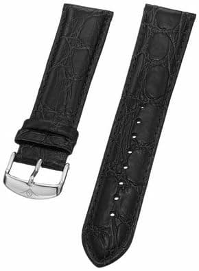 Stuhrling Original Mens 22mm Black Leather Strap with Steel Buckle st.165B.331554