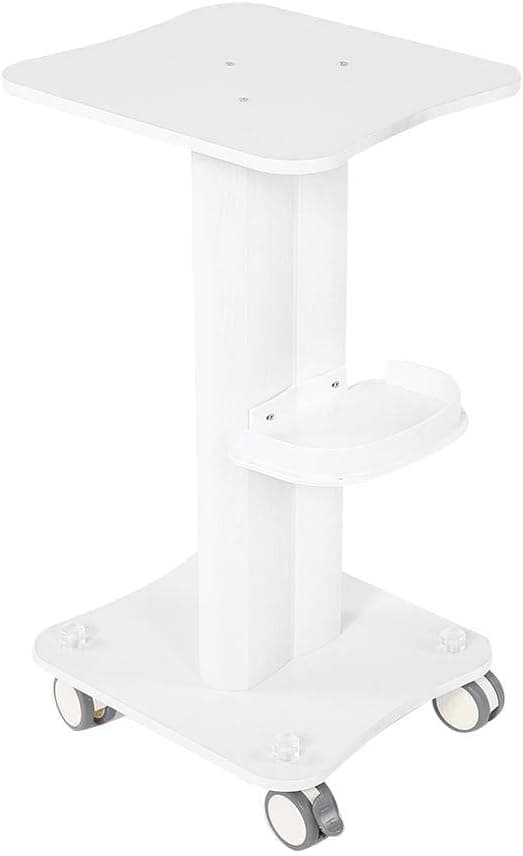 Hair Salon Trolley, Aluminum Alloy Salon Storage Stand Mobile ABS Spa Cart Beauty Hairdresser Rolling Trolley with 4 Wheels for Beauty Salon Tattoo, White