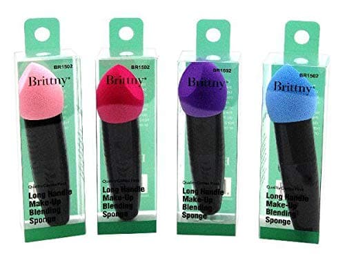 Brittny Cosmetic Sponge Blending With Long Handle (Pack of 6)