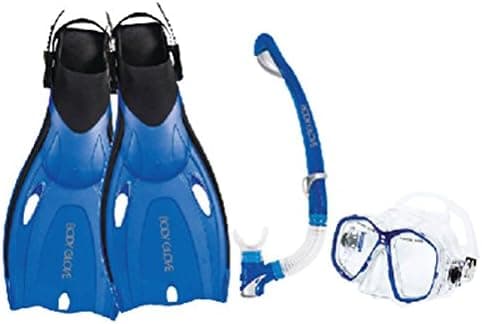 Body Glove Oasis Mask and Snorkel Fins Set, Blue, Small/Medium