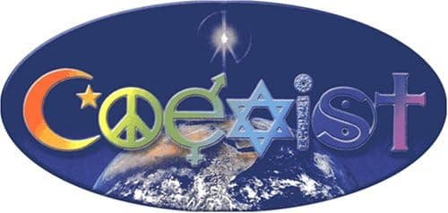 Peacemonger Jerry Jaspar Coexist Earth Oval Art Decal Window Sticker