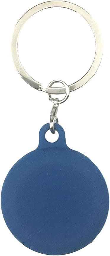 Silicone Case for AirTag with Keychain, Protective Cover Compatible with Apple AirTags(Navy,Pocket)