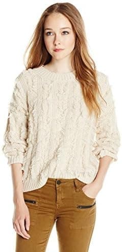 Lucca Couture Women's Fringe Long-Sleeve Pullover Sweater