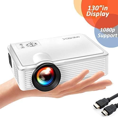 Projector, 2400Lux Mini HD Video Projector 1080P Supported Home Theater Projector HD Portable Projector Compatible with TV Stick, HDMI, VGA, USB, TV, PS4, Laptop, and DVD