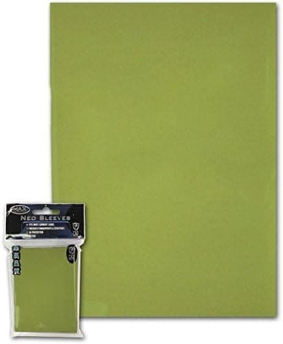 Max Protection Flat Standard Gaming Card Sleeves, Flat Lime Green, 50 Count