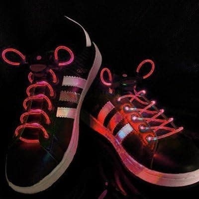 DIRECTGLOW LLC Red LED Light Up Flashing Shoelaces + Extra Batteries