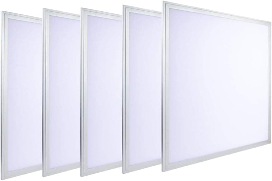 LUMINOSUM, LED Troffer 2x2 Ft Edge-Lit Panel, 36W (80W Equivalent), Cool White 6000k, 3240lm, Office Lighting, 5-Pack