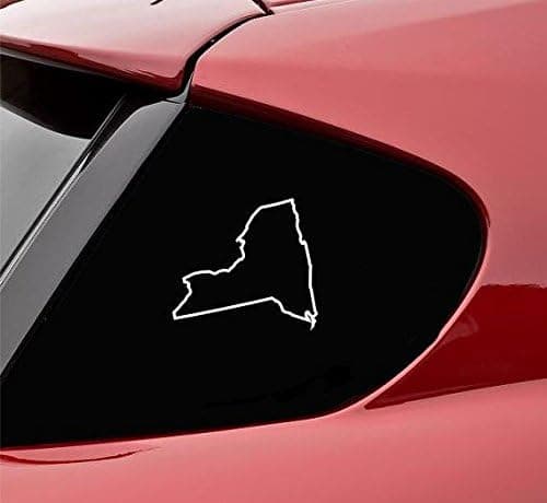Slap-Art New York NY State Outline Vinyl Decal Sticker