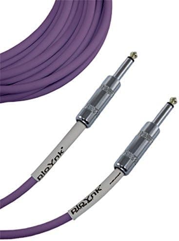 Ploynk 1/4 to 1/4 mono TS Instrument Straight Patch Cable 50 FT foot long Purple