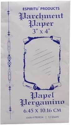 AzureGreen Fortune Telling Toys Spell Writing Parchment Paper 12 Pack 3" x 4"