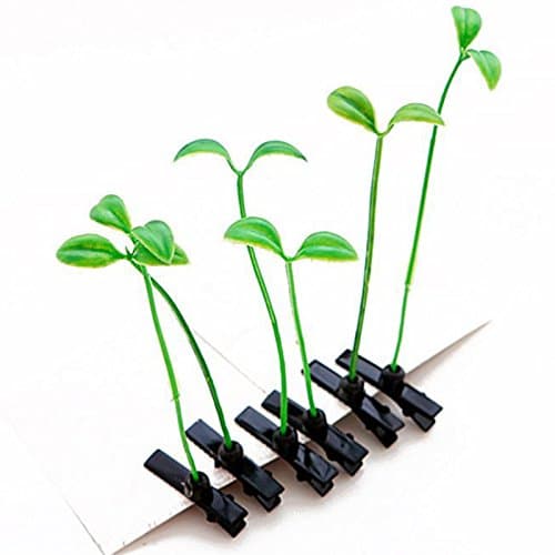 Hai Lan 10pcs Lovely Grass Antenna Hair Clips Bean Sprout Hairpins Cute Grass Hair Barrette Funny Green Plant Hair Pins Cosplay Headwear Party Hair Accessories Ornaments Gift for Women Girls Kids