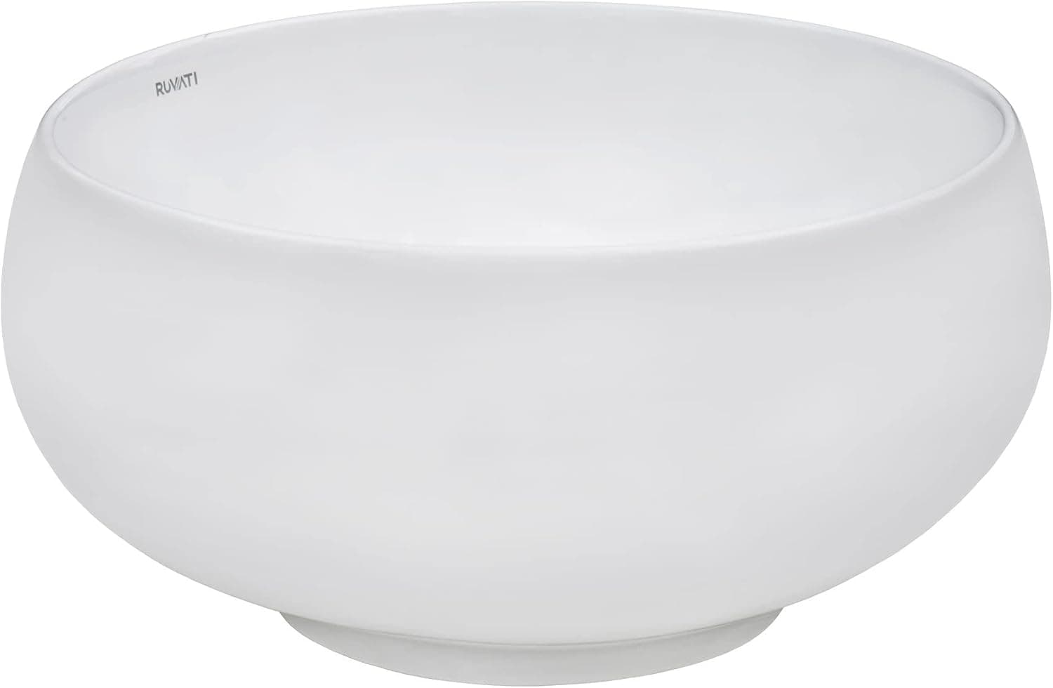 Ruvati 12 inch Bathroom Vessel Sink Round White Circular Above Counter Porcelain Ceramic - RVB0312