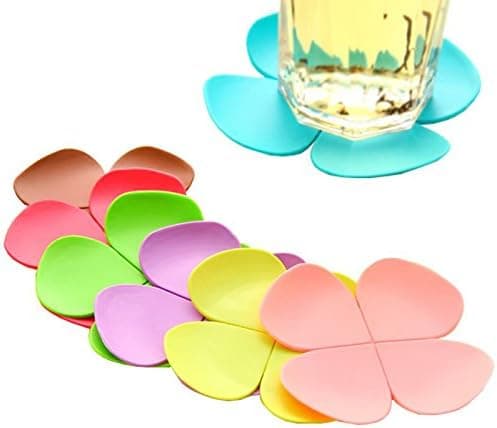 Colourful Silicone Three-dimensional Flower Shape Fashionable Household Decoration Coaster Cup Mat Insulation Mat for Wedding Party or Home Dinning