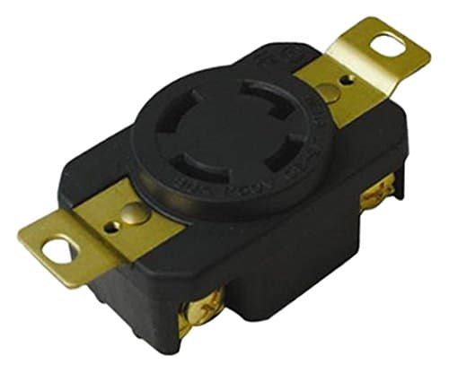 OCSParts L15-30LR, 3 Pole 4 Wire 30A 250VAC Grounding Locking Receptacle, cUL Listed, NEMA L15-30 (Pack of 5)
