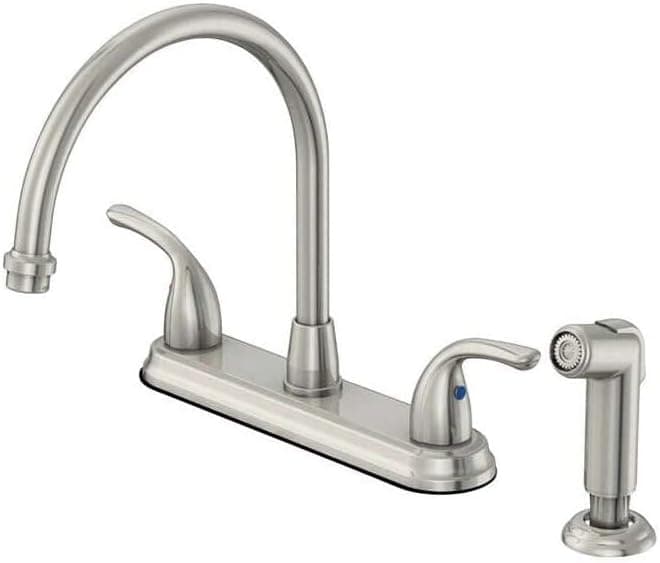 Oakbrook Kitchen Faucet With Side Spray Low Lead Two Handle 8 " 1.75 Gpm Chrome Finish