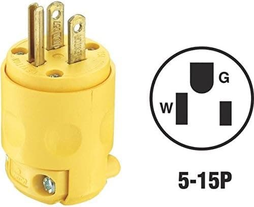 Leviton C20-515PV-000 Grounded PVC Commercial Grade Straight Blade Plug