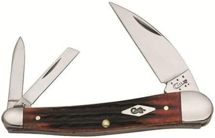Case Cutlery 51415 Crimson Bone Seahorse Whittler with Tru-Sharp Surgical Steel Blades