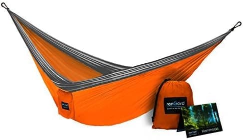 RenGard Portable Camping Hammock - Sturdy and Breathable Parachute Nylon Built; Multi-Functional Ultralight Premium Quality Family Hammock- Single&Double