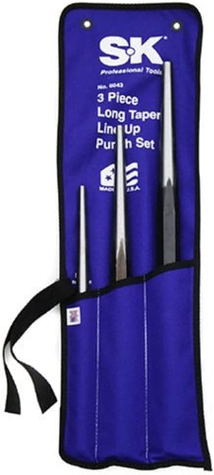 SK HAND TOOL, LLC 6043 Punch Set, 3 Piece Long Taper Line-Up Pu