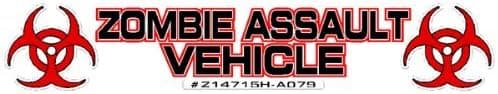 World Design Zombie Assault Vehicle Car Decal/Sticker