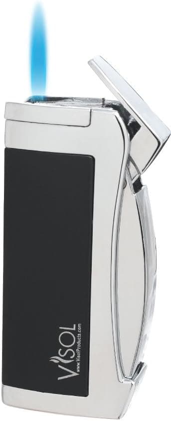 Visol Omega Black Matte Single Jet Flame Cigar Lighter
