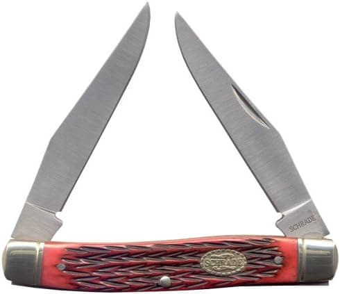 Schrade 77RPB Game Muskrat- 4" Closed with Red Pick Bone Handle