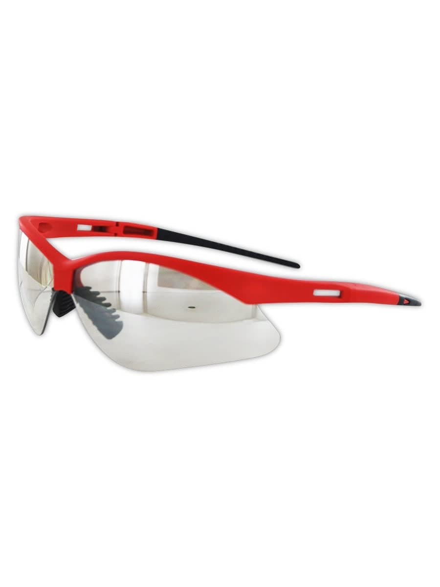 MAGID Y777RMIO Gemstone Y777 Wraparound Safety Glasses, Standard, Red Matte Finish (One Pair)