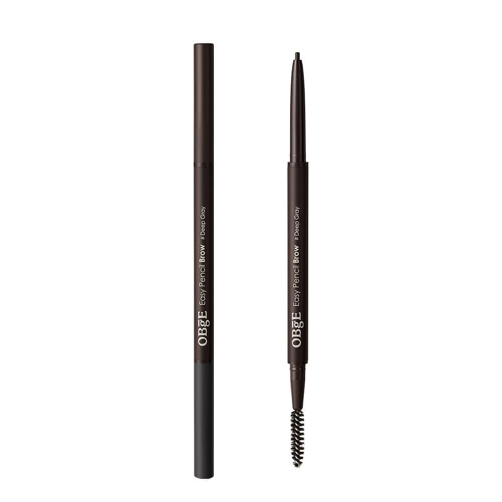 OBgE Easy Pencil Brow, Eyebrow Pen for Men with Spoolie Brush, Long lasting Smudge and Waterproof, Naturally defined Brow Pencil, Dark Brown, Ultra-Fine 1.66mm.Tip, Dark Brown Color