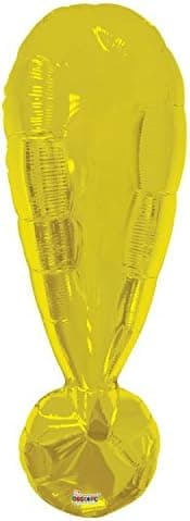 Kaleidoscope Jumbo Exclamation Point Letter Foil Mylar Balloon, Gold