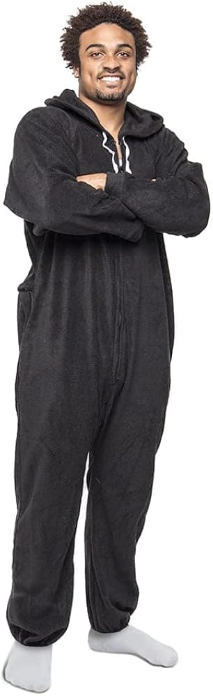 Forever Lazy Non-Footed Adult Onesies, One-Piece Pajama Jumpsuits for Men and Women, Unisex. with Detachable Feet.