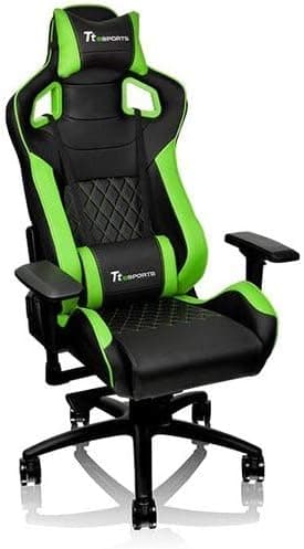Thermaltake Tt eSPORTS GT Fit F100 Racing Bucket Seat Style Ergonomic Gaming Chair Black/Green