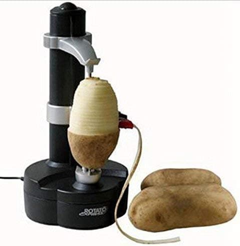 Multifunction Stainless Steel Electric Fruit Apple Potato Automatic Peeling Machine Black Color (black)