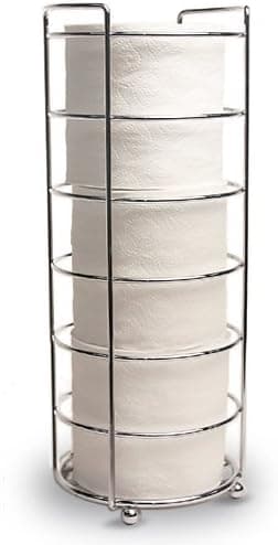 CHROME TOILET PAPER tissue roll RESERVE holder bath NEW
