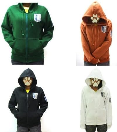 Attack on titan Shingeki no Kyojin The survey corps Eren and Mikasa cosplay hoodie.White size XL