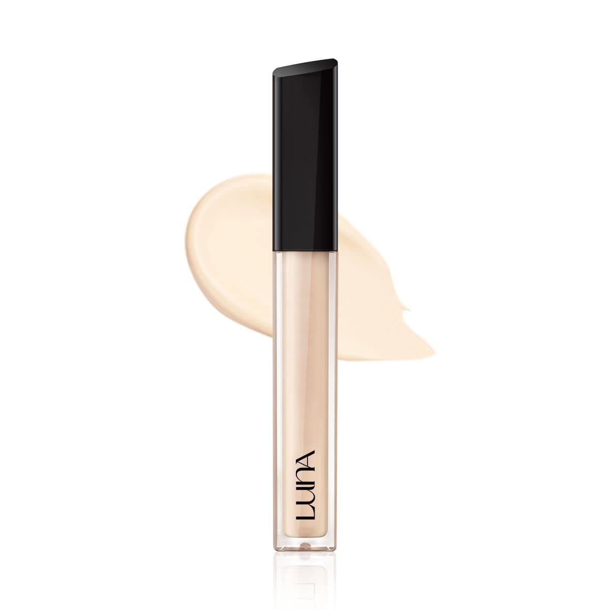 AEKYUNG Luna Long-Lasting Tip Concealer, Full Coverage Korean Makeup, Liquid Concealer for Under Eye Dark Circles Cover-Fit, 0.7 Ivory, 0.26 Fl Oz