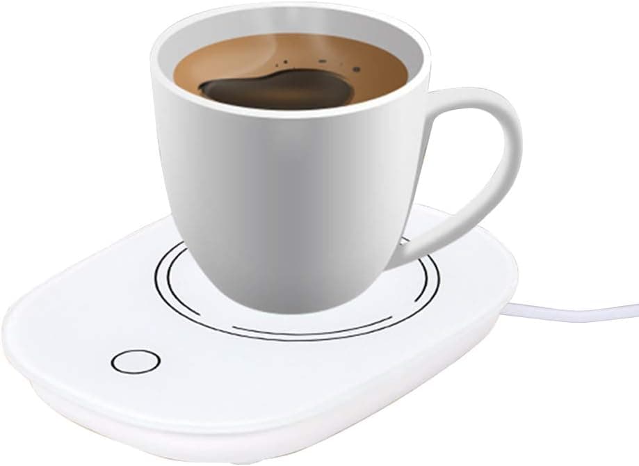 RoofWorld Coffee Mug Warmer, Smart Beverage Warmer with Touch Screen Switch, 55℃ Electric Thermostat Automatic Cup Warmer for Office Home Use to Heat Coffee, Milk, Tea, Water, Beverages