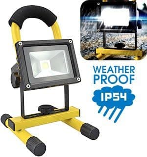 Fully Adjustable Portable Super Bright LED 10W Flood Light with 2400mAh Power Bank
