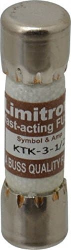 Bussmann KTK-3-1/2 3.5 Amp Limitron Fast Acting Supplementary Fuse Melamine Tube, 600V