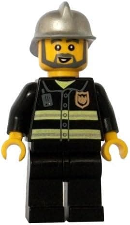 Firefighter (Grey Beard, Smile) - LEGO City Minifigure