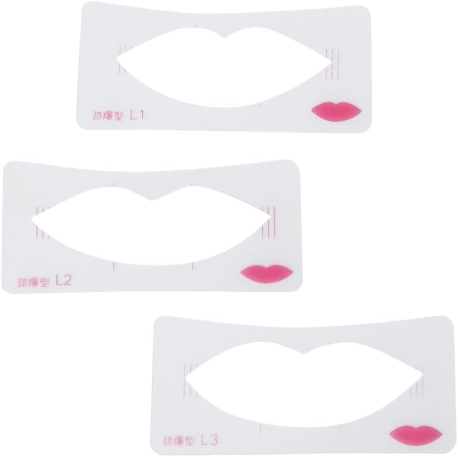 1Set 3 Style Lip Mouth Shaping Stencil Template Makeup Beauty Tool